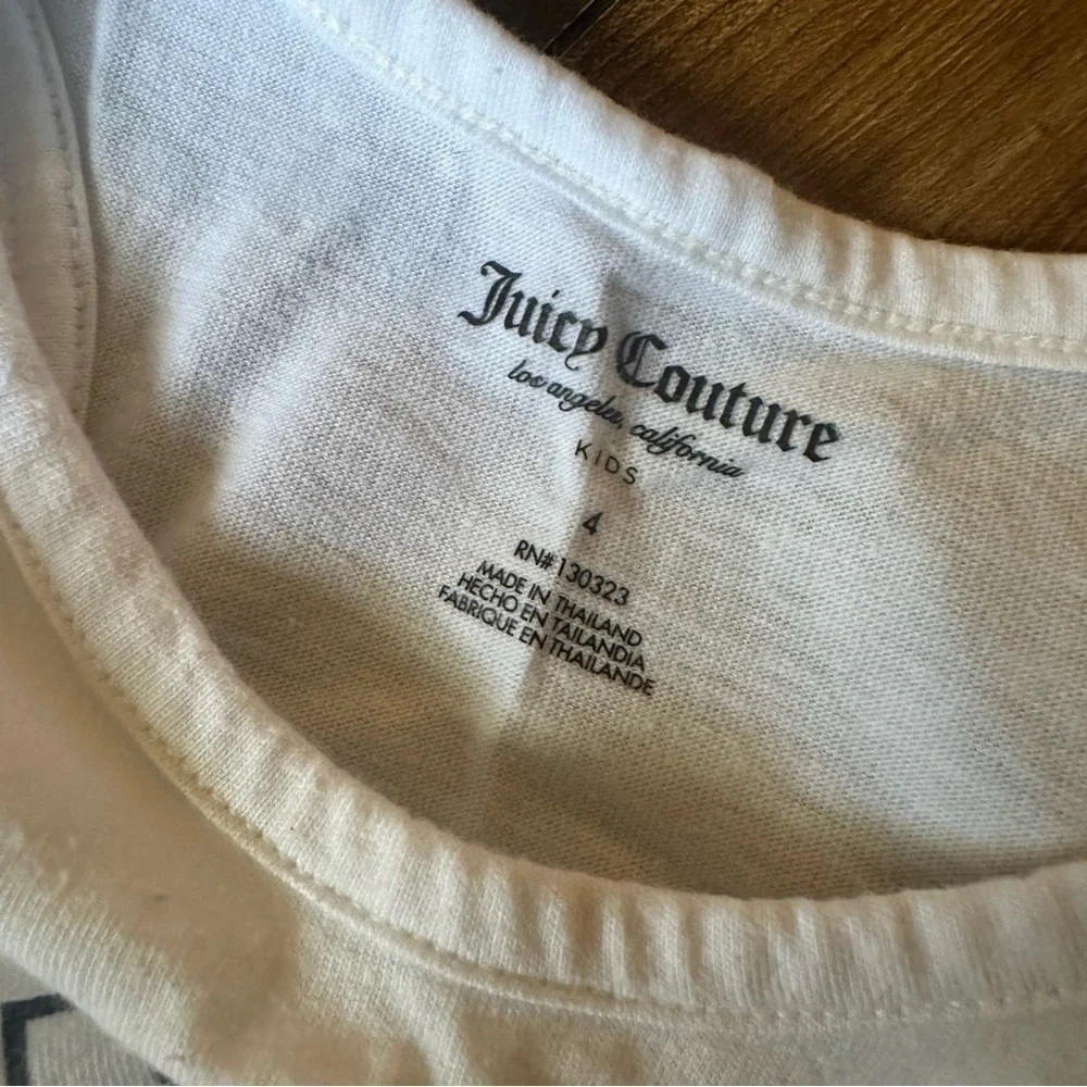 Juicy Couture | 2 Piece Logo Top and Stripped Short Set | Size 4